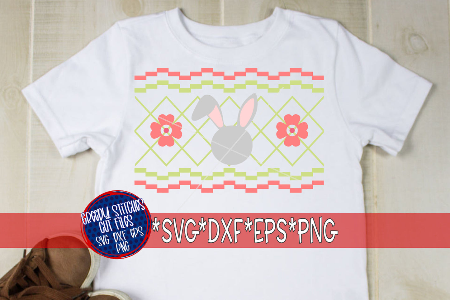 Easter SvG | Faux Smocked Bunny Flowers svg, dxf, eps, png. Easter SvG | Easter Bunny SvG | Smocked Easter SvG | Instant Download Cut File