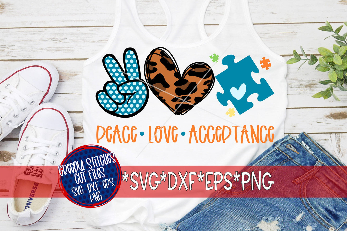 Autism Awareness | Peace Love Acceptance svg, dxf, eps, png. Autism SVG | Autism Awareness SVG | Autism Acceptance SvG | Instant Download.