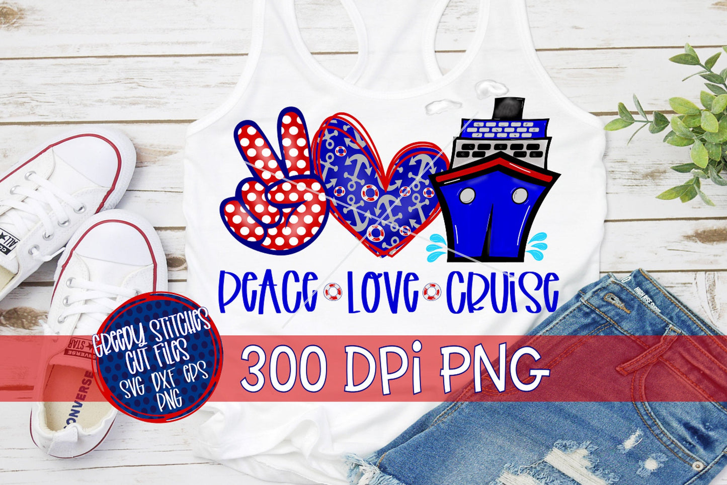 Peace Love Cruise PNG for Sublimation