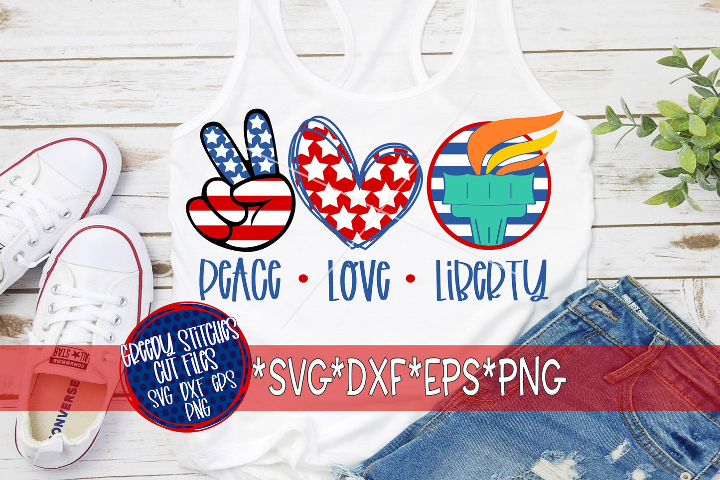 Peace Love Liberty svg, eps, dxf, png. July 4th SvG | Independence Day DxF | Fourth of July SvG | America SvG | Instant Download Cut Files