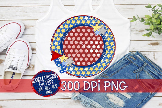 July 4th Monogram Frame PNG