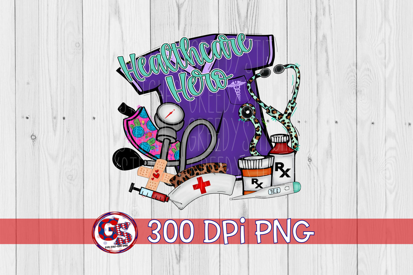 Nurse Healthcare Hero PNG for Sublimation