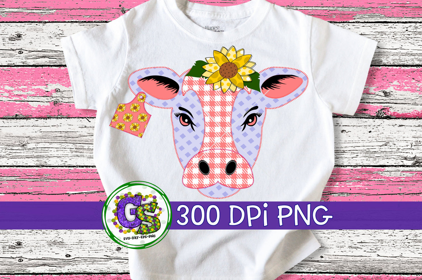 Cow with Sunflowers PNG Bundle