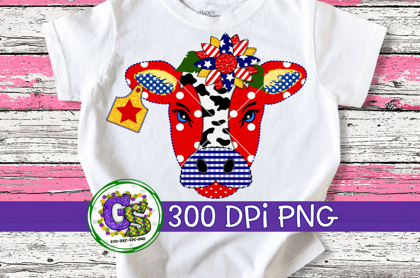 Cow with Sunflowers PNG Bundle