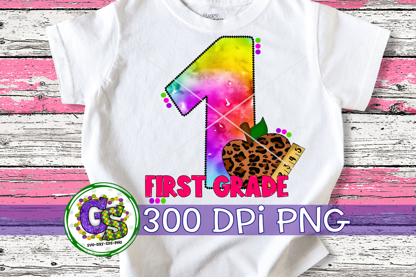 First Grade Tie Dye PNG for Sublimation