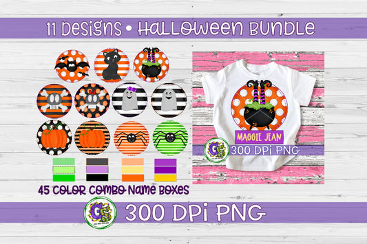 Halloween Circle Bundle PNG For Sublimation