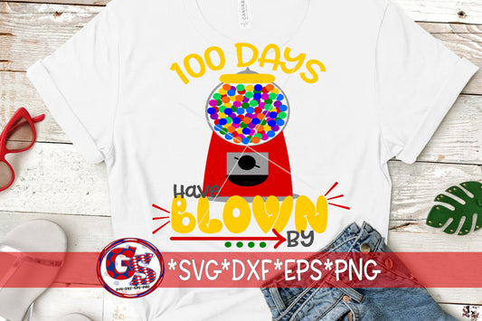 100 Days Have Blown By svg, dxf, eps, png. Bubble Gum Machine SvG | School SvG | 100 Days SvG | School SvG | Instant Download Cut File