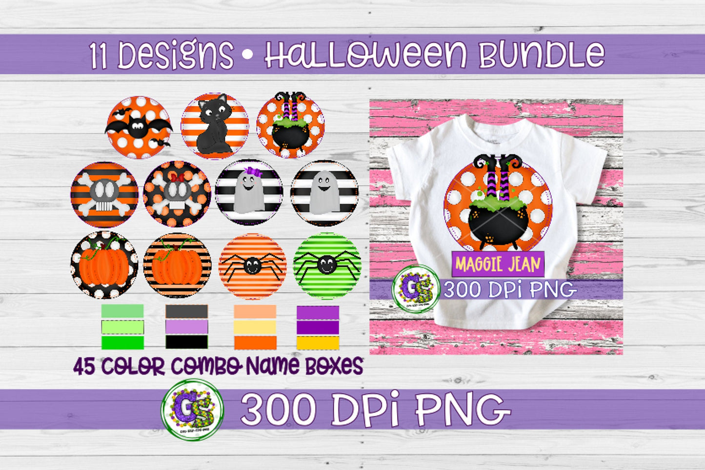 Halloween Circle Bundle PNG For Sublimation