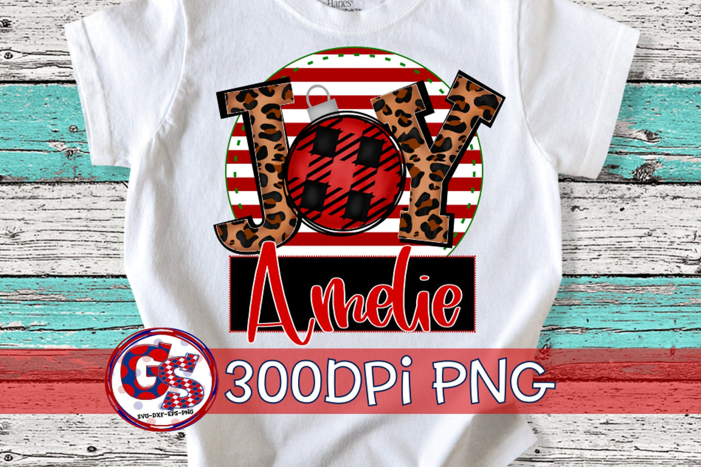 Joy Circle with Name Boxes PNG for Sublimation