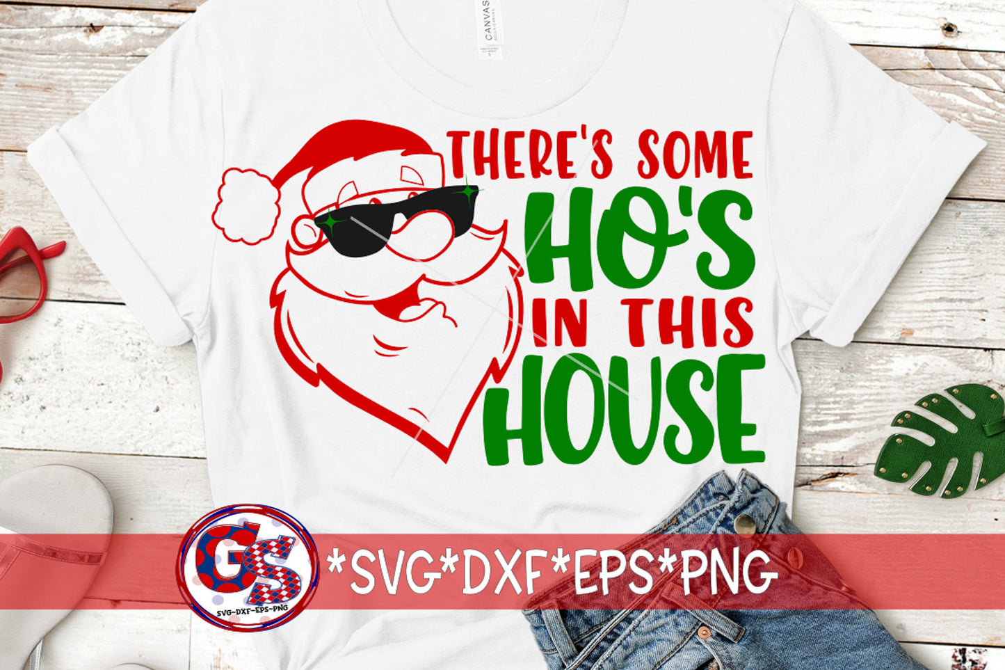 Santa SvG | There's Some Ho's In This House svg dxf eps png. Christmas SvG | Santa SvG | Santa DxF | Ho Ho Ho SvG |Instant Download Cut File