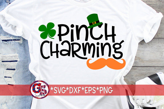 St. Patrick&#39;s Day SvG | Pinch Charming svg, dxf, eps, png. Four Leaf Clover SvG | Pinch Charming Svg | Luck SvG | Instant Download Cut File