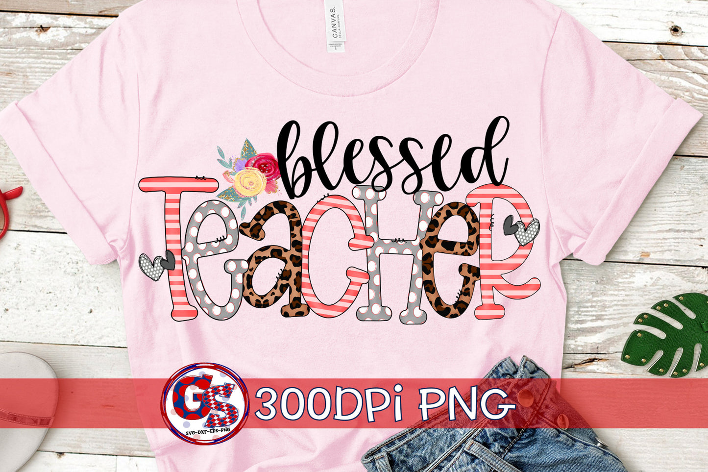 Blessed Teacher PNG for Sublimation