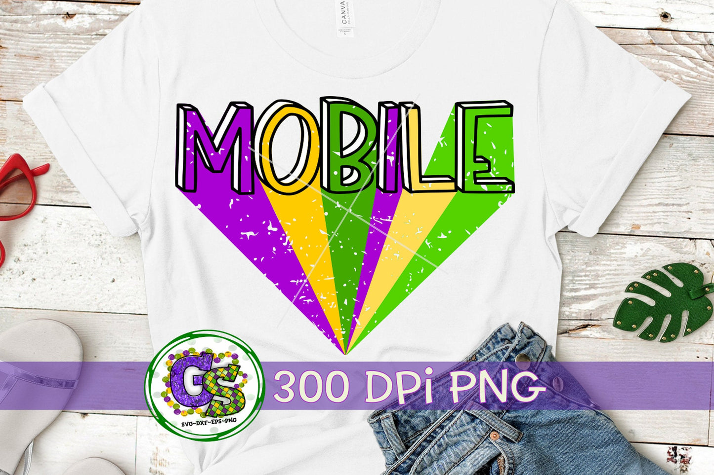 Mobile Mardi Gras PNG for Sublimation