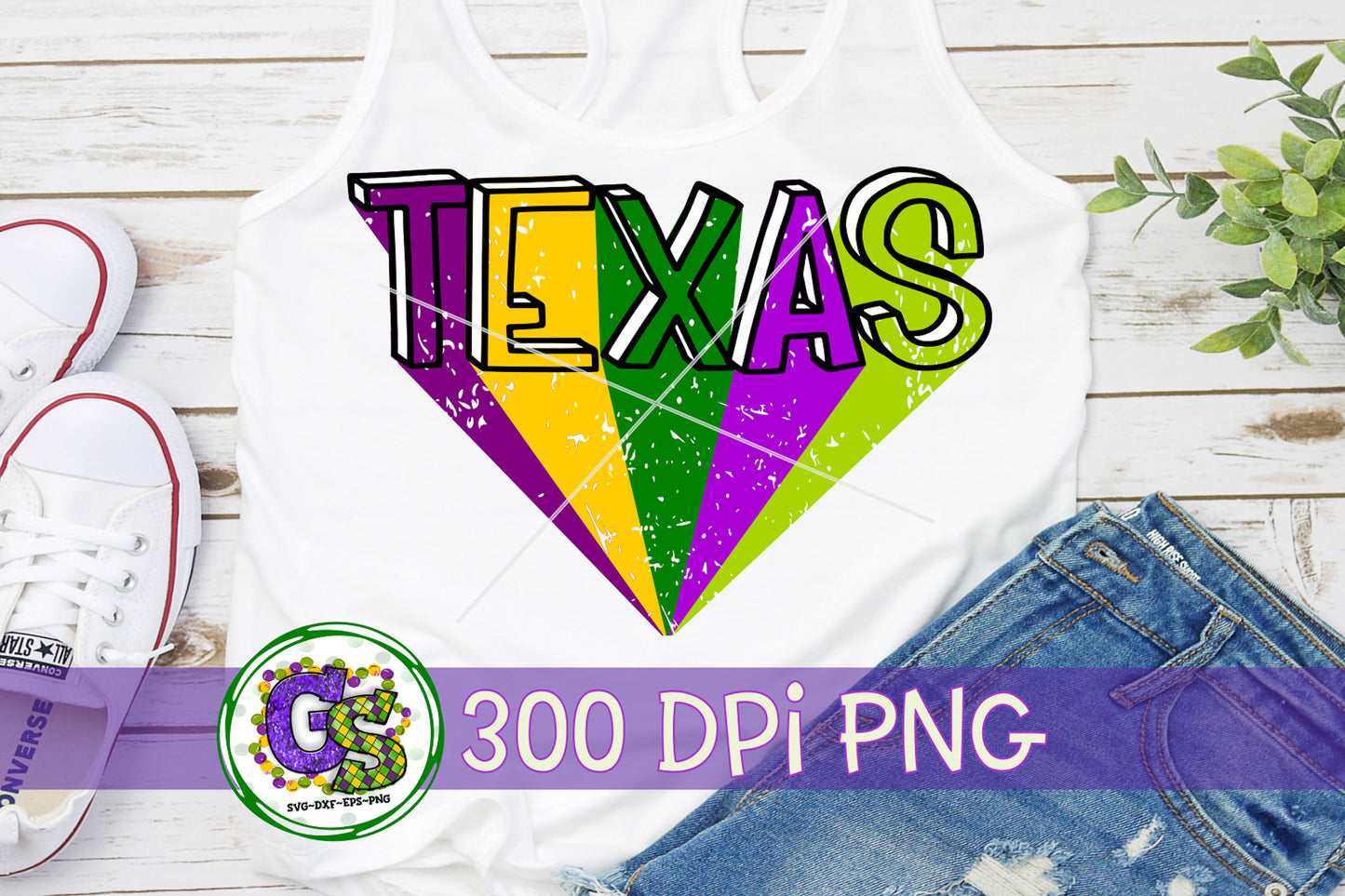 Texas Mardi Gras PNG for Sublimation
