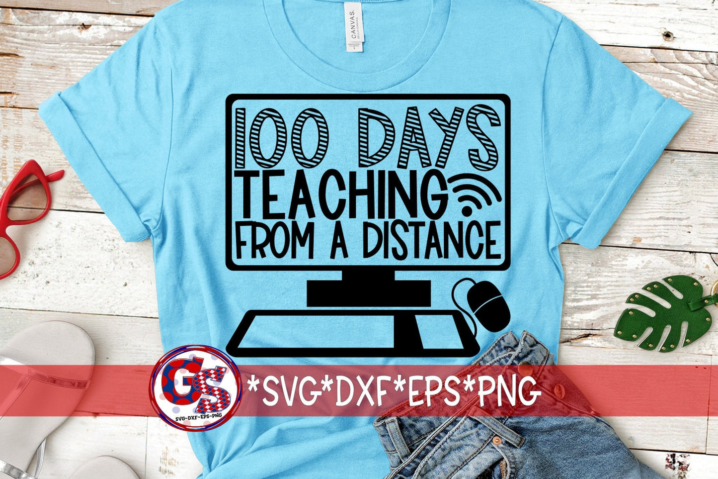 100 Days Teaching From a Distance svg dxf eps png 100 Days Of School SvG | Virtual Learning SvG |100 days of School SvG | Instant Download
