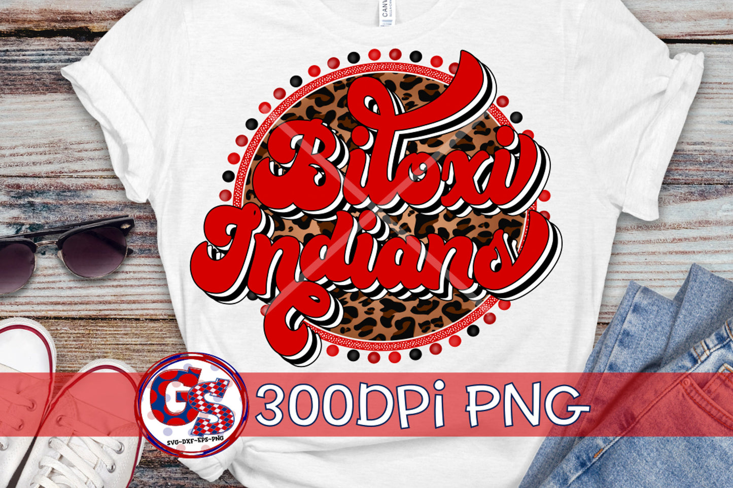 Biloxi Indians Retro Medallion PNG for Sublimation