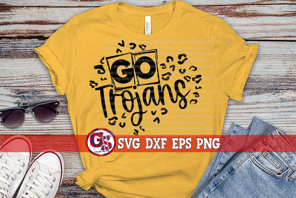 Go Trojans Leopard SVG DXF EPS PNG