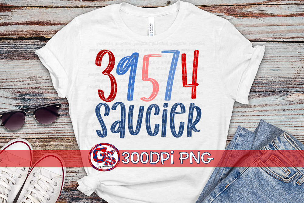 39574 Saucier Zip Code PNG for Sublimation