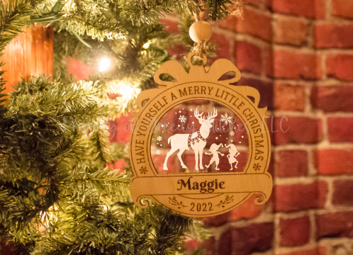 Have Yourself a Merry Little Christmas Personalized Wood & Acrylic Ornament