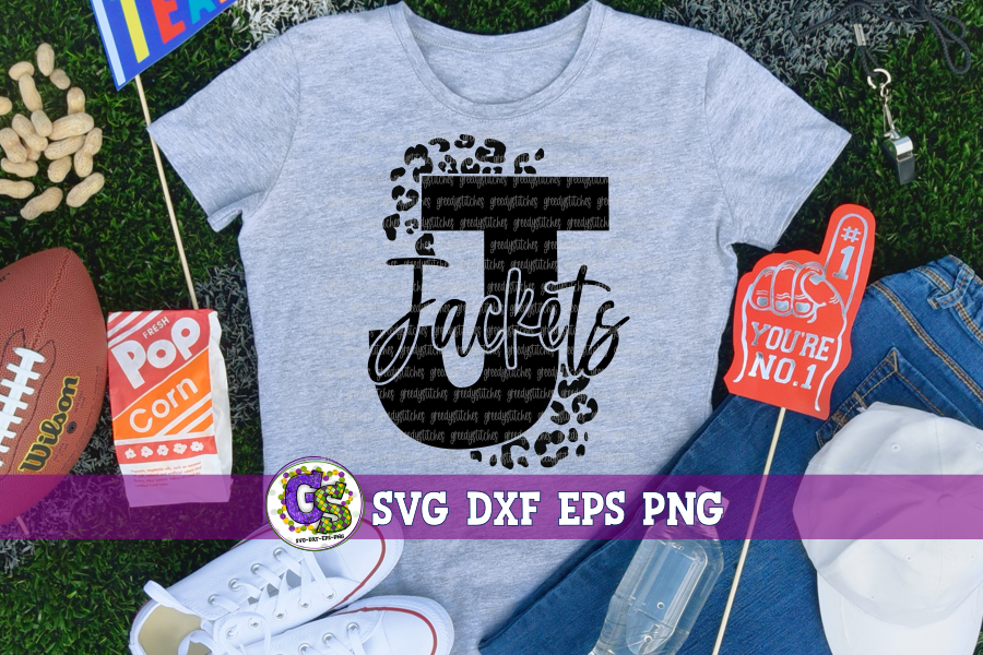 Jackets J Leopard Print SVG DXF EPS PNG