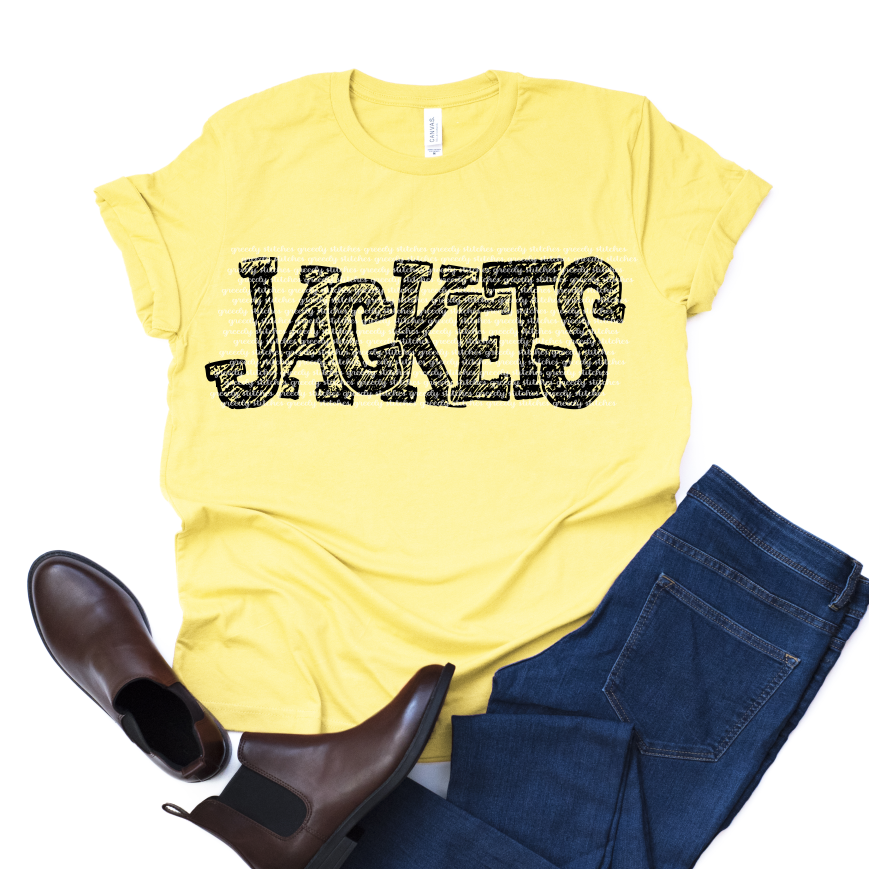 Jackets Scribble ADULT Screen Print Transfer