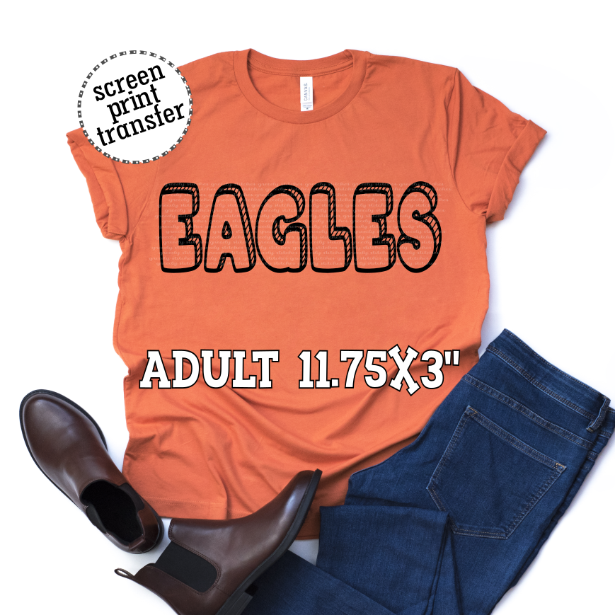 Eagles Bubble ADULT Screen Print Transfer