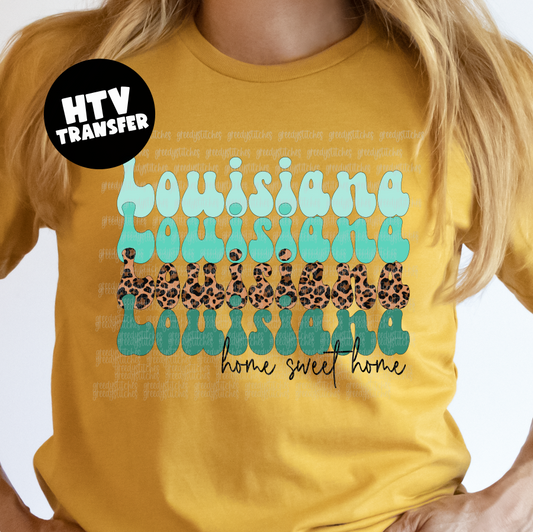 Louisiana Home Sweet Home HTV Transfer