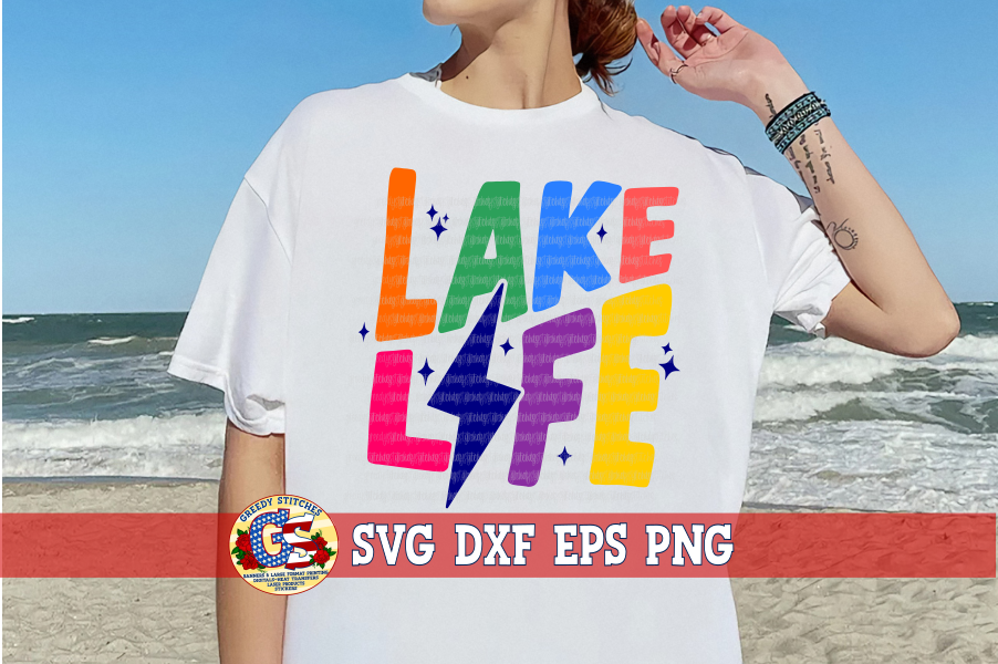 Lake Life Lightning Bolt SVG DXF EPS PNG