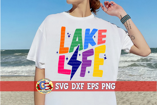 Lake Life Lightning Bolt SVG DXF EPS PNG