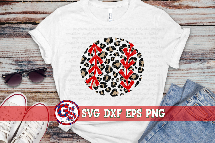 Leopard Baseball Leopard Softball SVG DXF EPS PNG