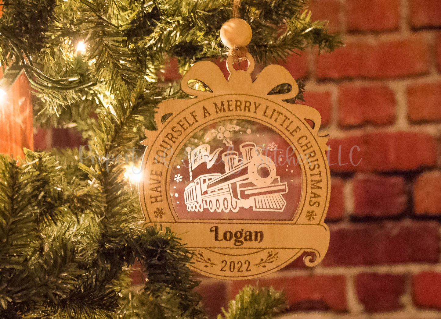 Have Yourself a Merry Little Christmas Personalized Wood & Acrylic Ornament