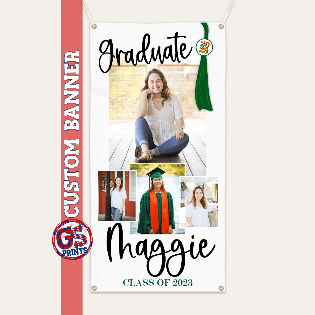 Graduate Banner 2' x 4'--FREE SHIPPING
