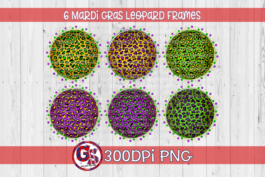 Mardi Gras Scatter Medallion PNG Bundle for Sublimation