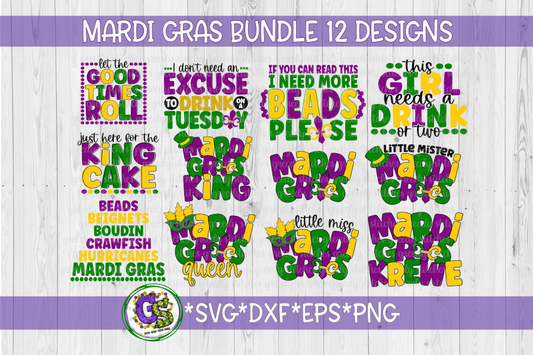 Mardi Gras Bundle SVG DXF EPS PNG