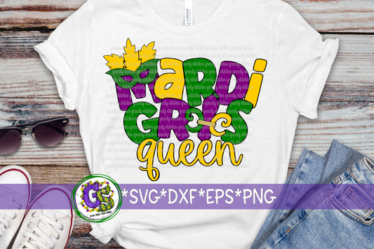 Mardi Gras Queen SVG DXF EPS PNG