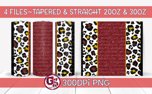 Maroon Gold Tumbler Wraps PNG for Sublimation