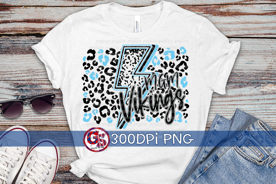 MGM Vikings Lightning Bolt PNG for Sublimation