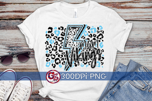 MGM Vikings Lightning Bolt PNG for Sublimation