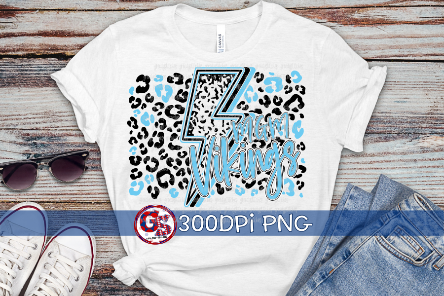 MGM Vikings Lightning Bolt PNG for Sublimation