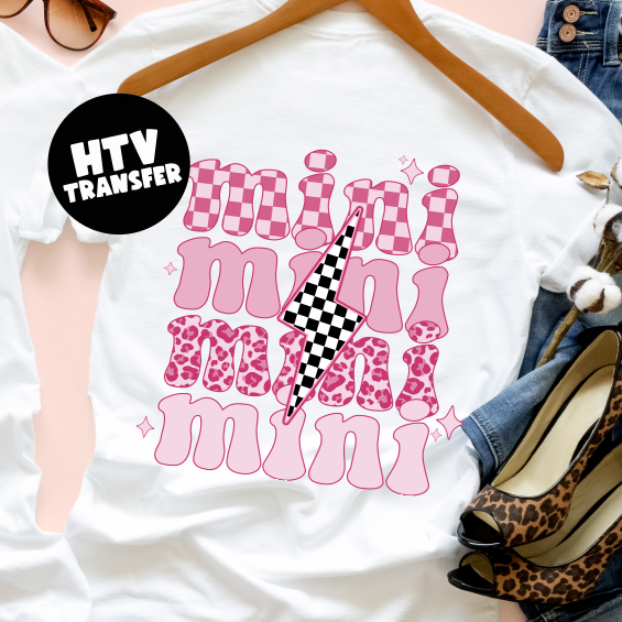 Retro Pink Mini HTV Transfer