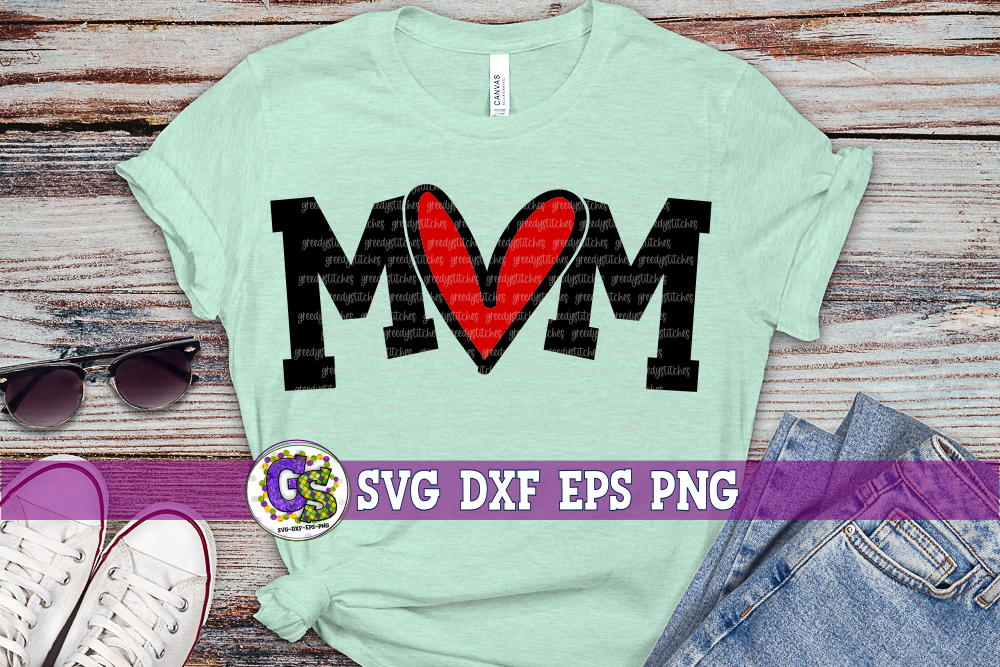 Mom Heart SVG DXF EPS PNG