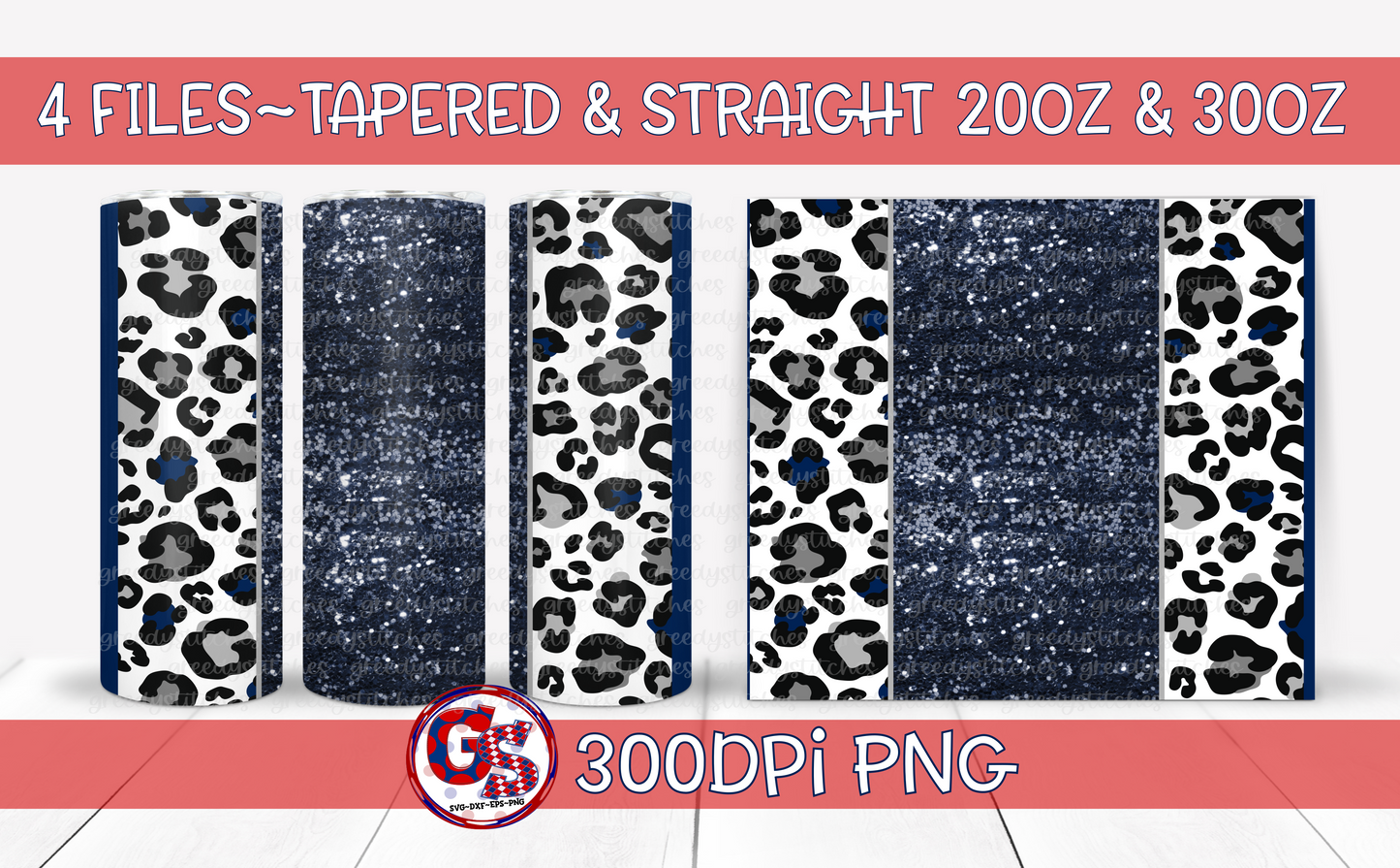 Navy Grey Tumbler Wraps PNG for Sublimation