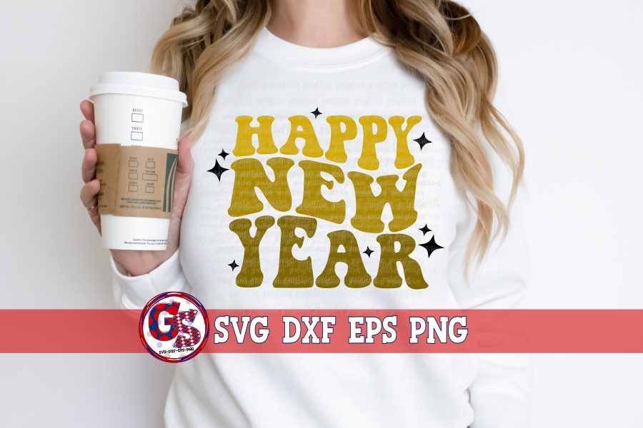 Retro New Year Bundle SVG DXF EPS PNG
