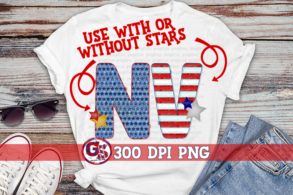 Patriotic Nevada NV PNG for Sublimation