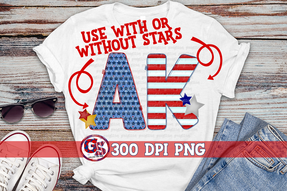 Patriotic Alaska PNG for Sublimation