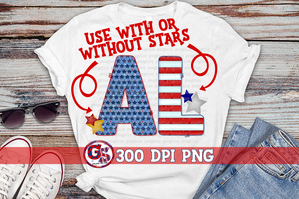 Patriotic States Bundle PNG for Sublimation