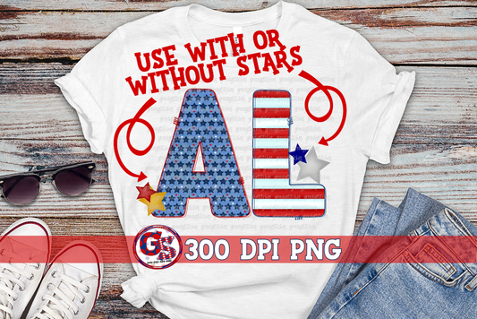 Patriotic Alabama PNG for Sublimation