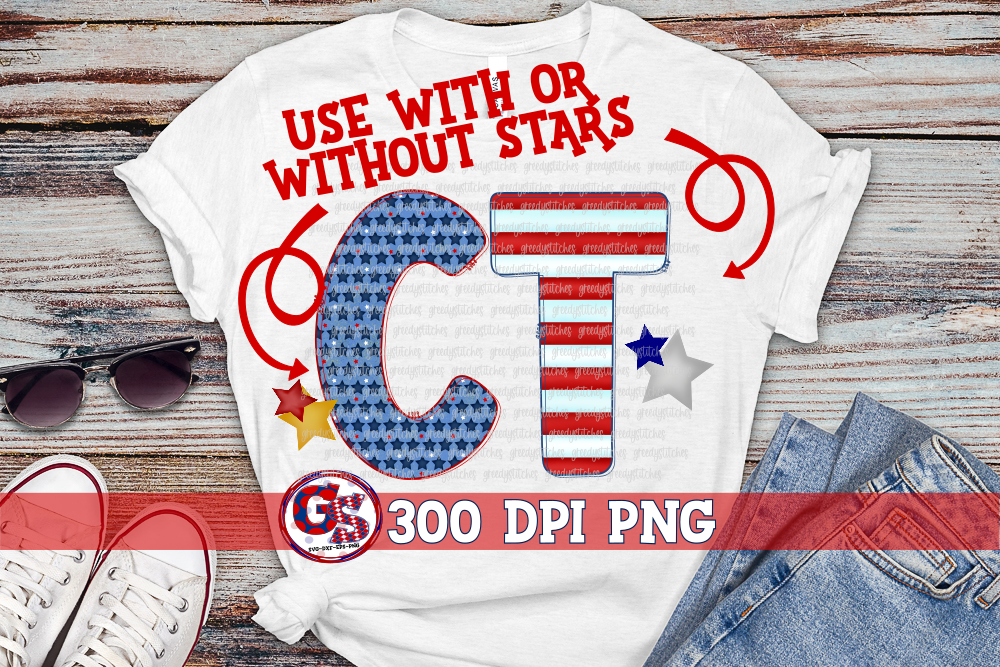 Patriotic Connecticut PNG for Sublimation