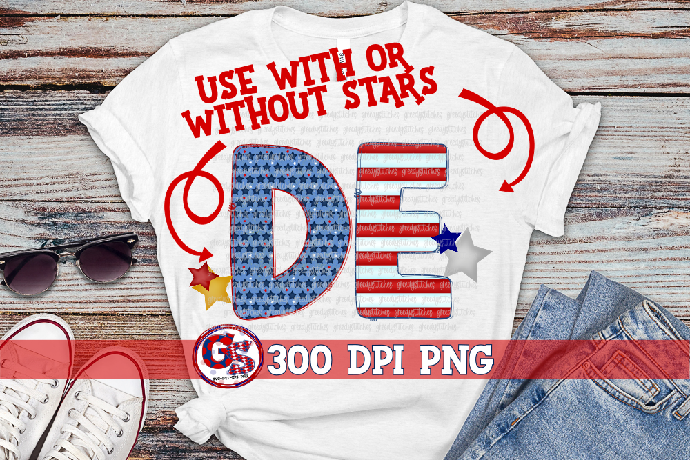 Patriotic Delaware PNG for Sublimation