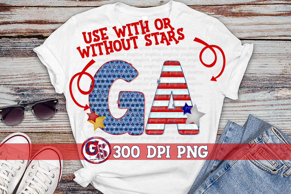 Patriotic Georgia PNG for Sublimation